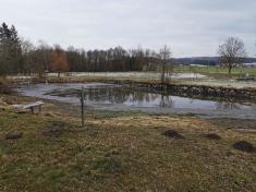 Oprava hráze rybníku Nový